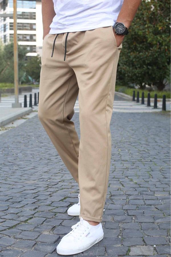 Madmext Madmext Beige Basic Jogger Trousers 5486