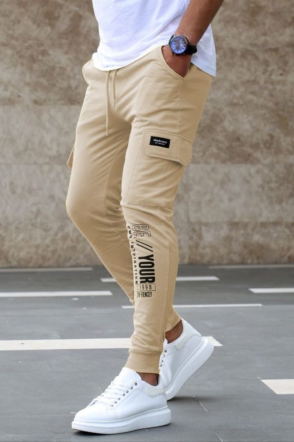 Madmext Madmext Beige Printed Tracksuit 4079