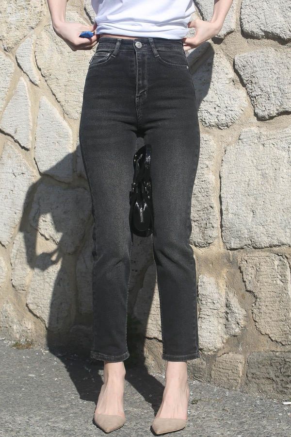 Madmext Madmext Black Slim Fit Women's Mom Jeans