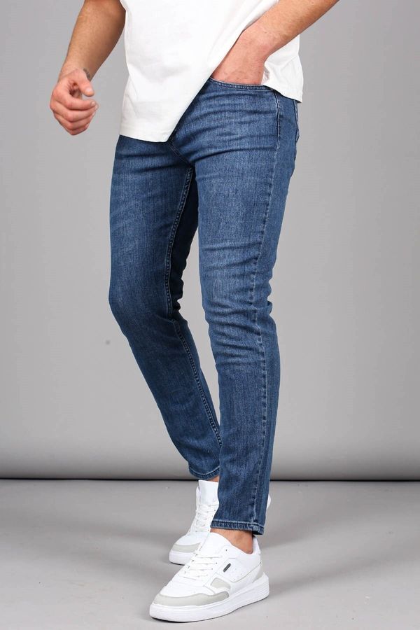 Madmext Madmext Blue Straight Fit Men's Jeans 6333