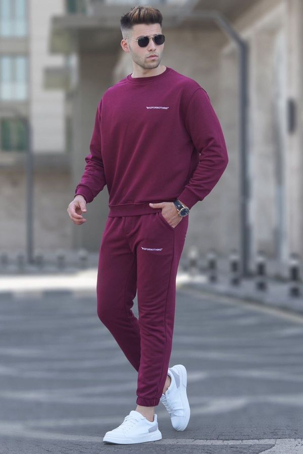 Madmext Madmext Claret Red Men's Tracksuit 5285