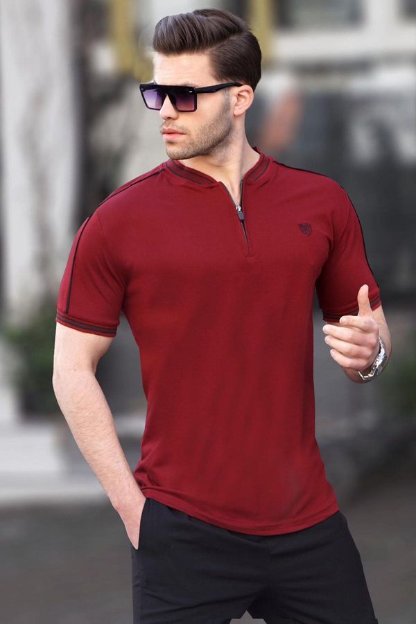 Madmext Madmext Claret Red Polo Men's T-Shirt 9281