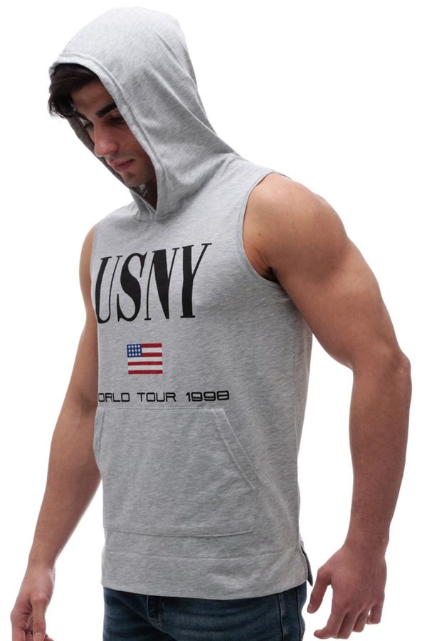 Madmext Madmext Gray Hooded Undershirt 2887