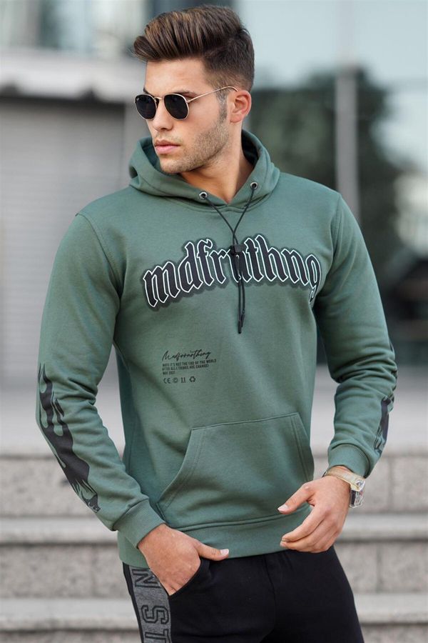 Madmext Madmext Khaki Printed Men's Sweatshirt 5312