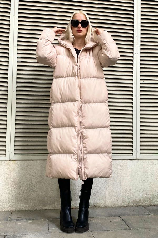 Madmext Madmext Mad Girls Beige Long Puffer Coat