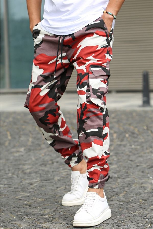 Madmext Madmext Men's Claret Red Camouflage Pants with Cargo Pocket 5447