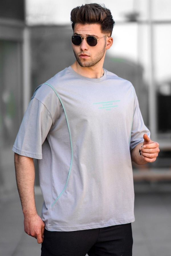 Madmext Madmext Men's Gray Oversize T-Shirt 5234