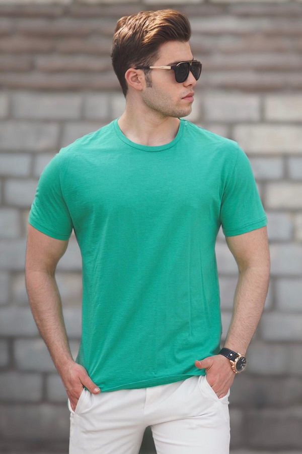 Madmext Madmext Men's Green Basic T-Shirt 5268