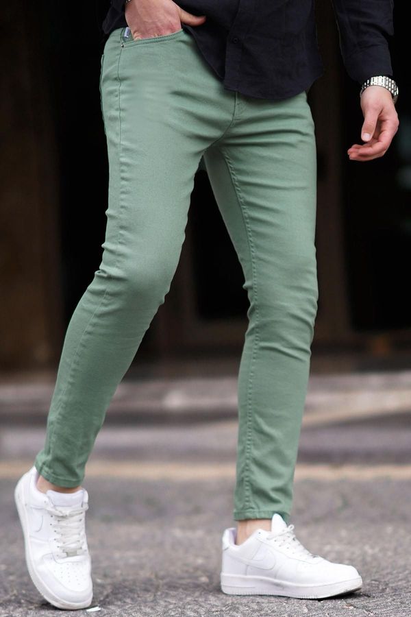 Madmext Madmext Men's Green Canvas Slim Fit Pants