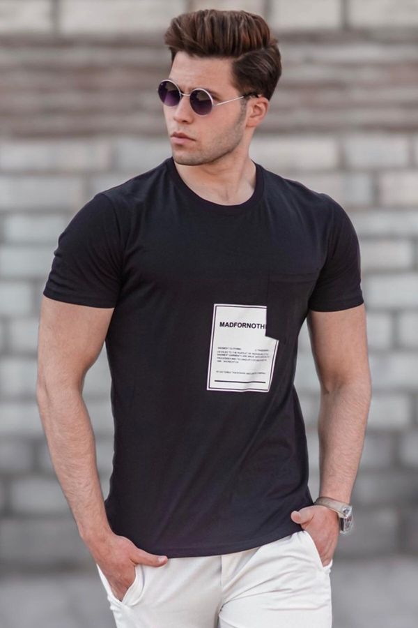Madmext Madmext Men's Printed Black T-Shirt 5271