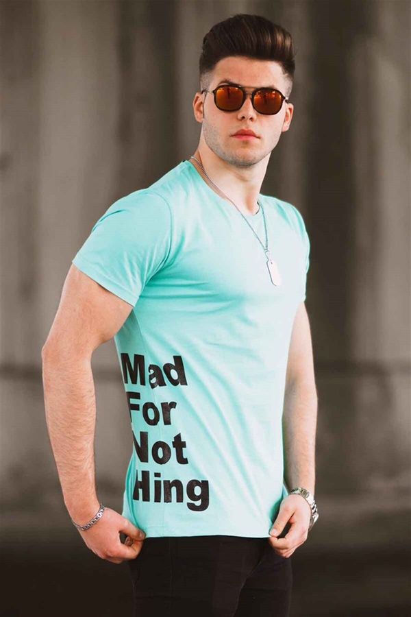Madmext Madmext Men's Turquoise Printed T-Shirt 4553