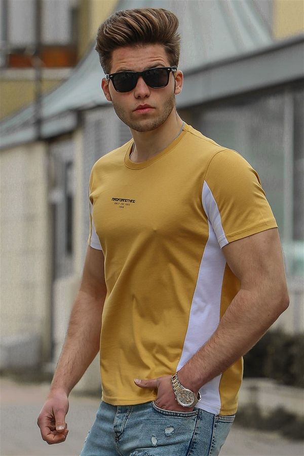Madmext Madmext Men's Yellow T-Shirt 4542