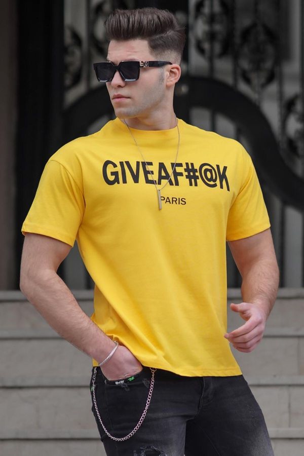 Madmext Madmext Men's Yellow T-Shirt 4969