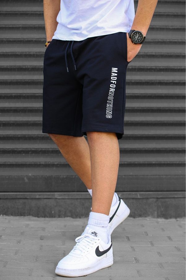 Madmext Madmext Navy Blue Capri Shorts 5403