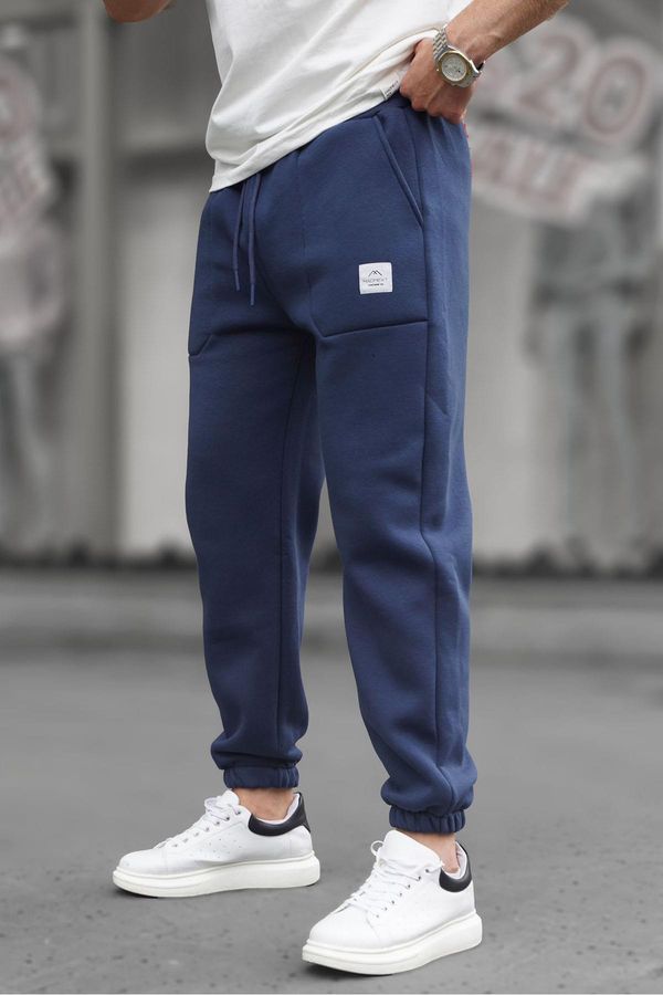 Madmext Madmext Navy Blue Pocket Detailed Men's Basic Sweatpants 6522