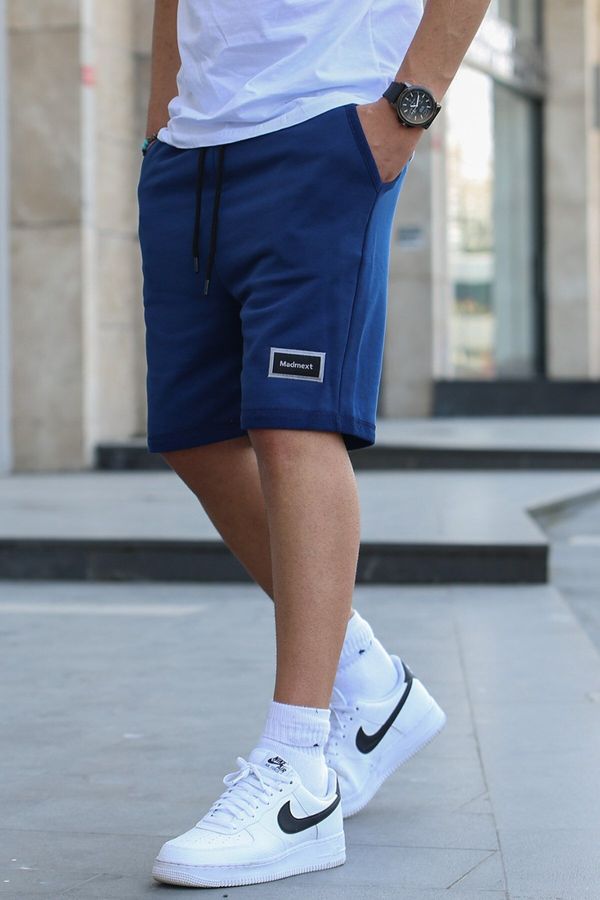 Madmext Madmext Navy Blue Regular Fit Basic Men's Capri Shorts.