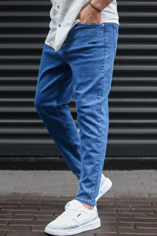 Madmext Madmext Navy Blue Standard Fit Men's Jeans 6375