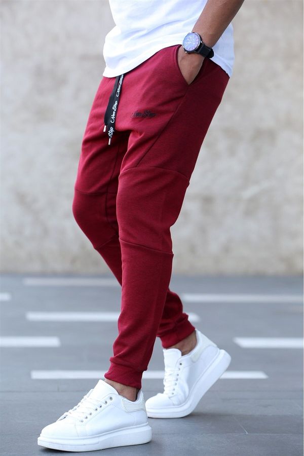 Madmext Madmext Printed Claret Red Tracksuit 2711