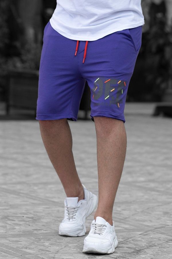 Madmext Madmext Printed Men's Purple Shorts 4247