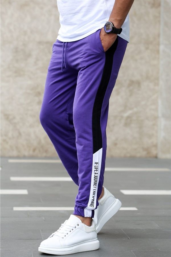 Madmext Madmext Purple Tracksuit with Side Stripes 2928