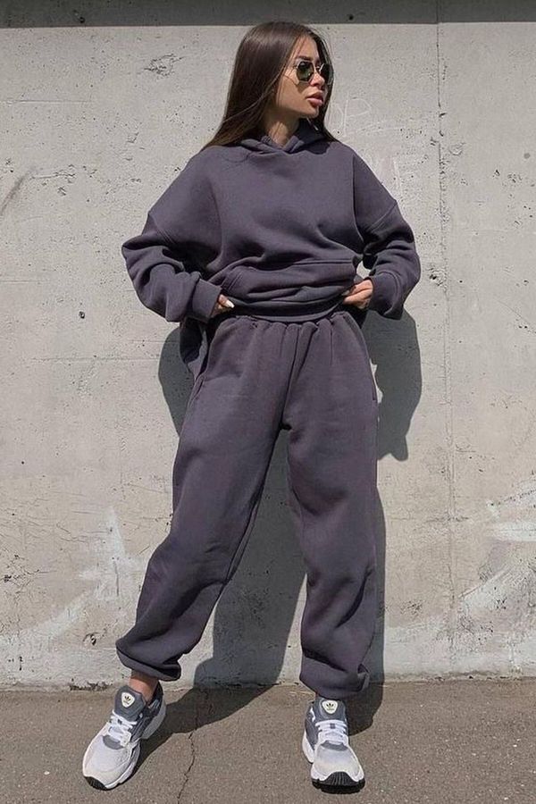 Madmext Madmext Smoky Hooded Oversize Women's Tracksuit Set