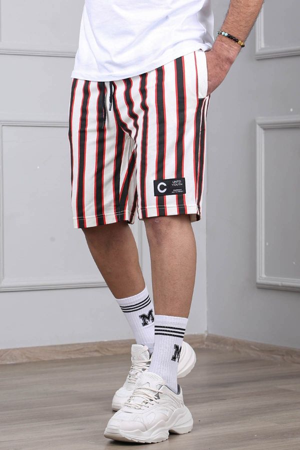 Madmext Madmext Striped Black Casual Shorts 2915