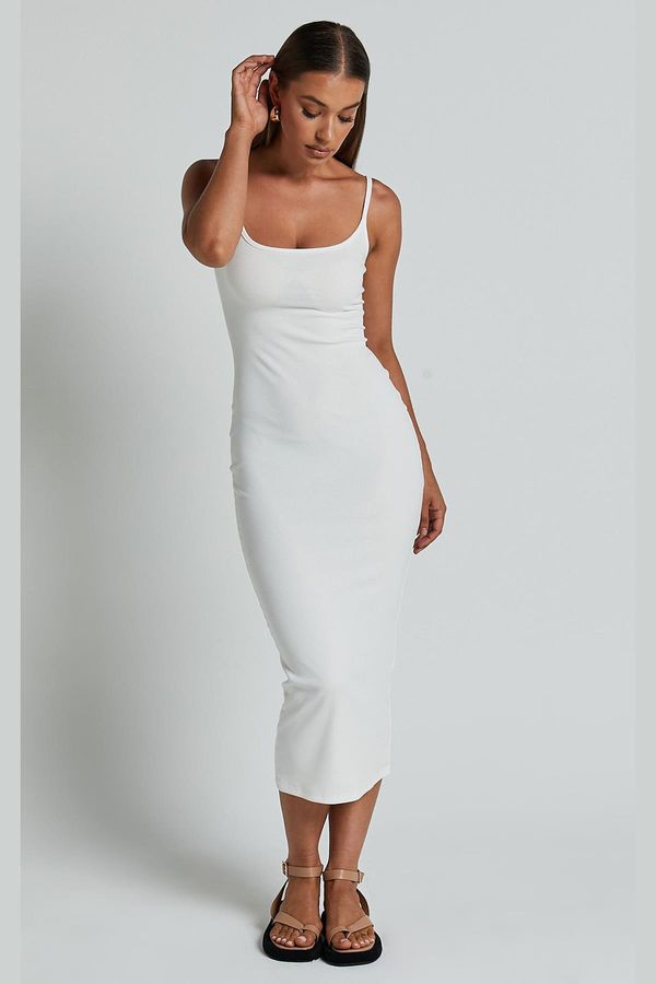 Madmext Madmext White Strap Camisole Basic Dress