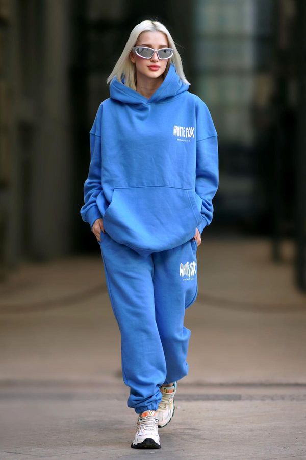 Madmext Madmext Women's Blue Hooded Tracksuit