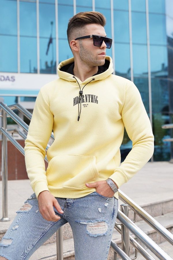 Madmext Madmext Yellow Hoodie and Sweatshirt 5331