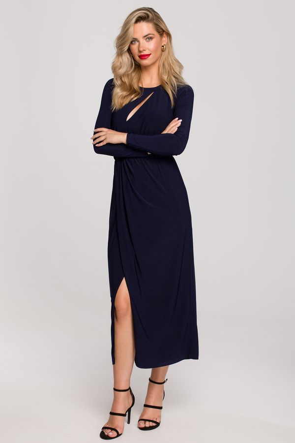 Makover Makover Woman's Dress K139 Navy Blue