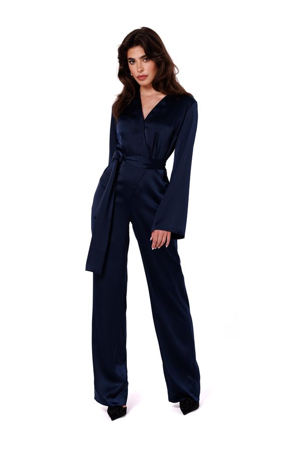 Makover Makover Woman's Jumpsuit K171 Navy Blue