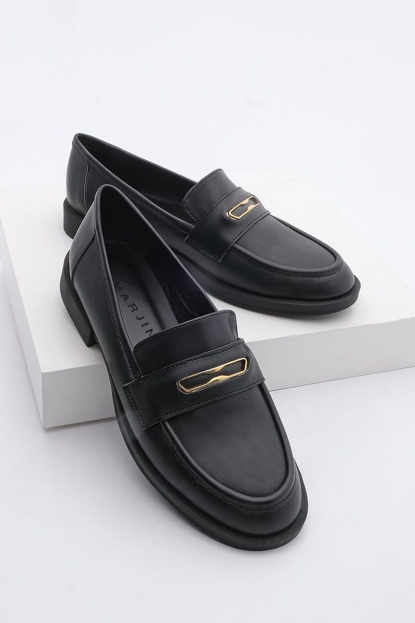 Marjin Marjin Women's Loafer Buckle Casual Shoes Cesar Black