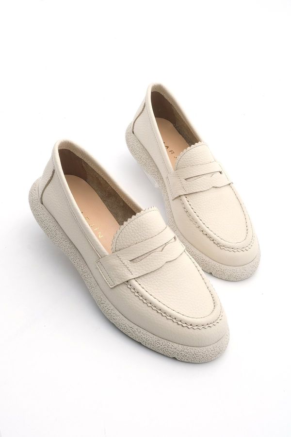 Marjin Marjin Women's Loafer Casual Shoes Hema Beige