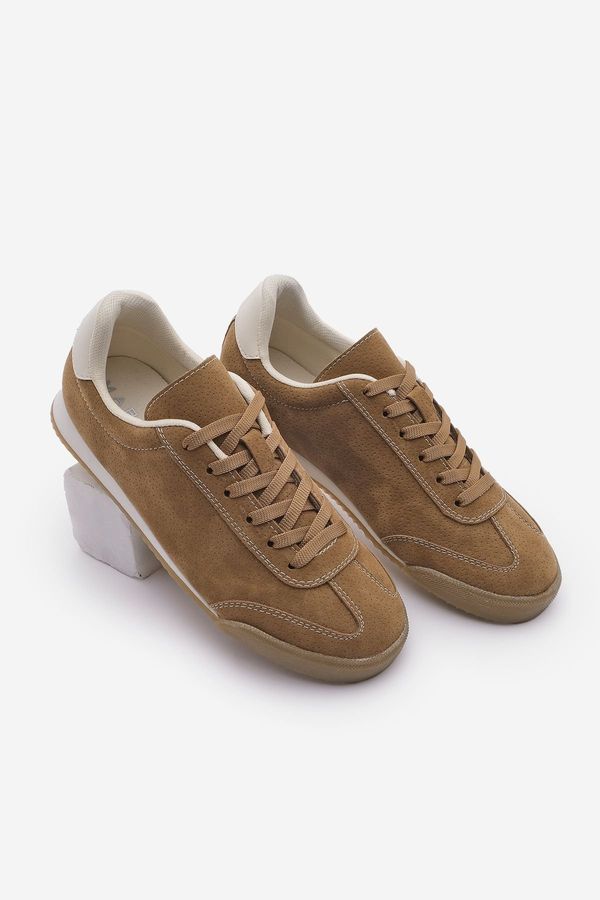 Marjin Marjin Women's Sneaker Suede Sneakers Cerile Tan Suede