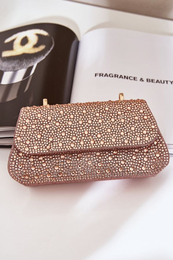 marka niezdefiniowana marka niezdefiniowana Embellished Evening Bag Rose Gold Kariti