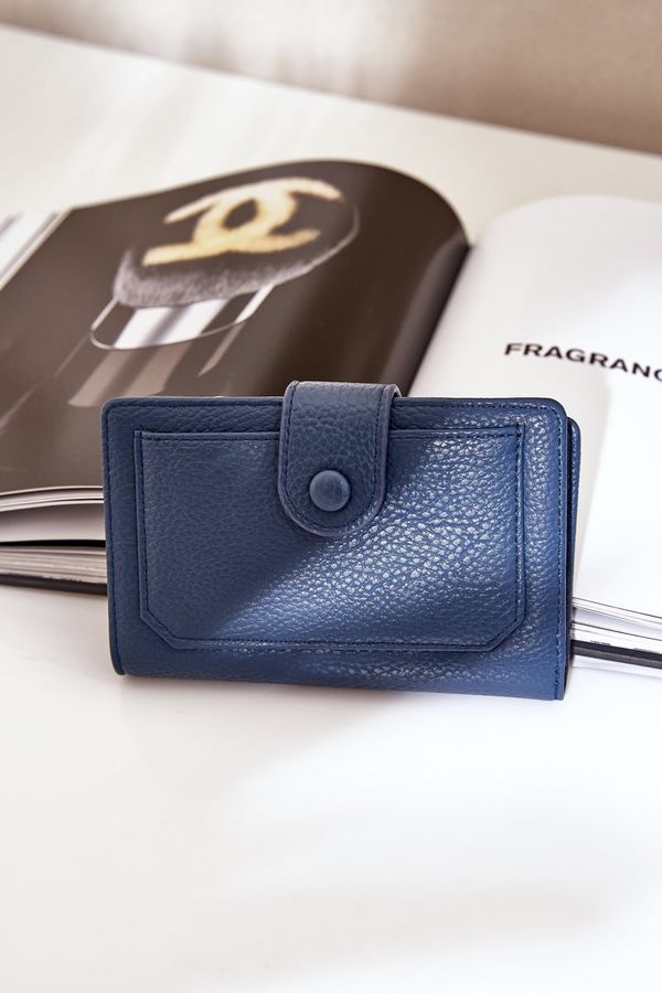 marka niezdefiniowana marka niezdefiniowana Ladies Wallet Made Of Eco Leather Dark Blue Isamille