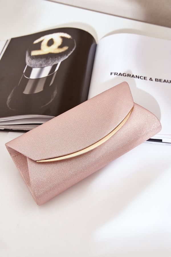 marka niezdefiniowana marka niezdefiniowana Shiny Evening Bag Clutch Rose Gold Sastorea