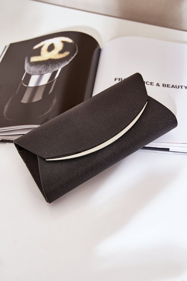 marka niezdefiniowana marka niezdefiniowana Shiny Evening Clutch Bag Black Sastorea