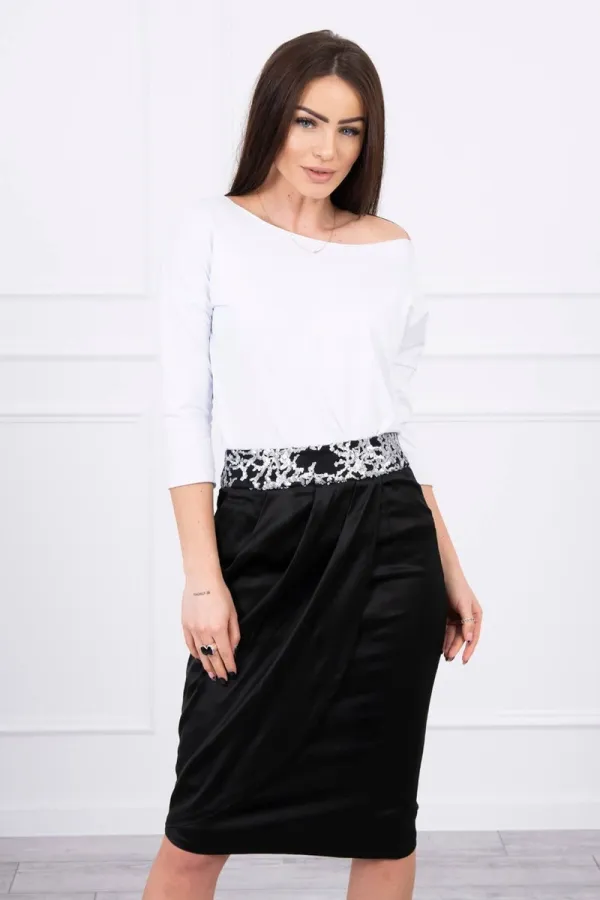 marka niezdefiniowana marka niezdefiniowana Skirt with sequins at the waist black