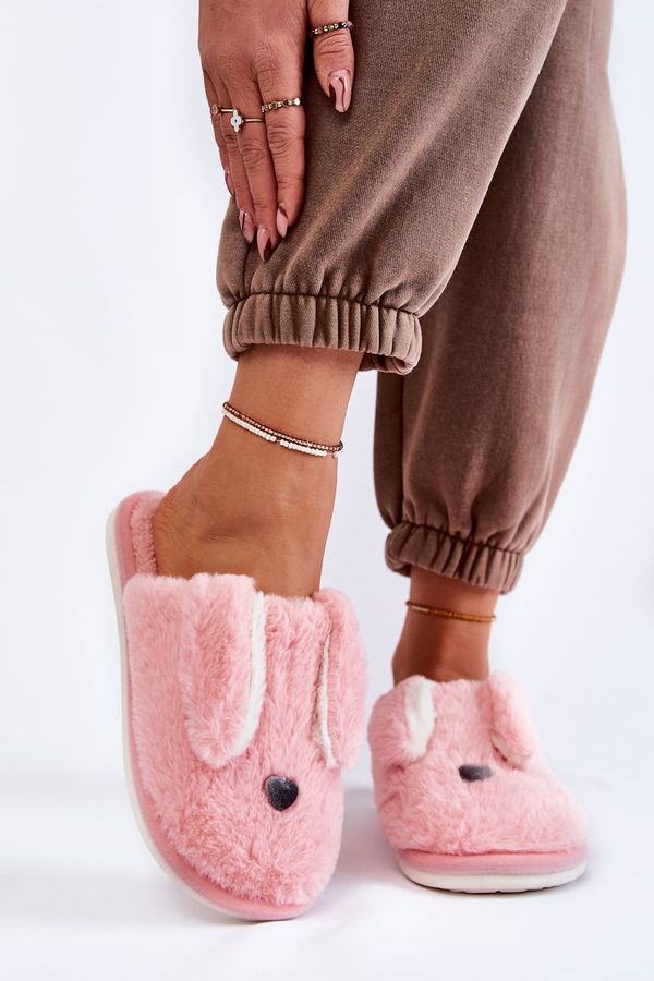 marka niezdefiniowana marka niezdefiniowana Women's Fur Slippers Light Pink Remmi