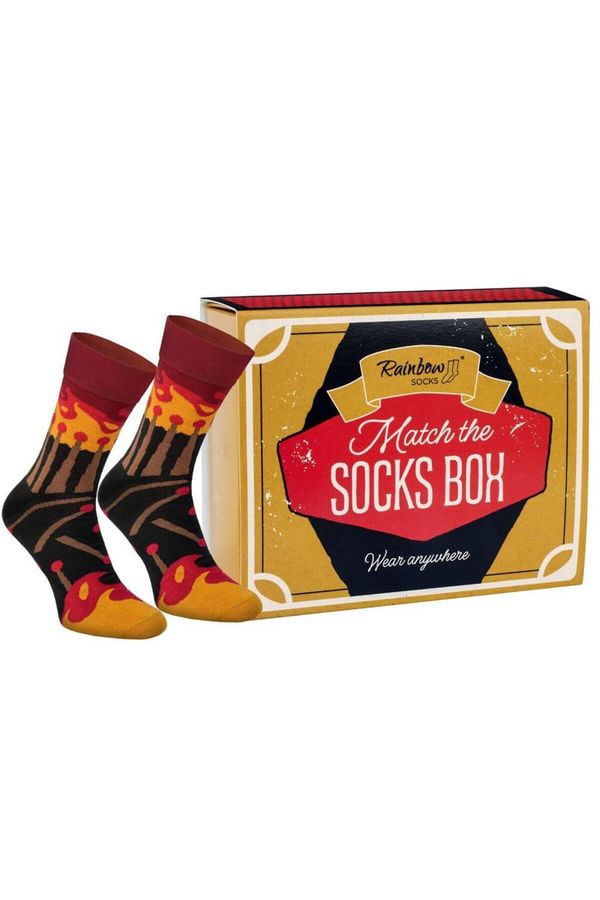 Kesi MATCH BOX Matches 1 pair of rainbow socks