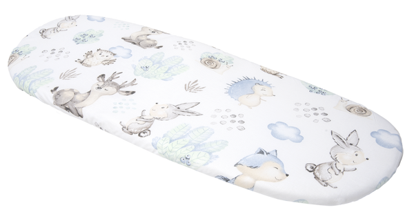 Medi Partners Medi Partners Fitted sheet for a stroller – cotton – Deer and hedgehog