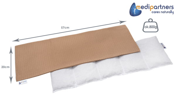 Medi Partners Medi Partners Thermophor with cherry seeds large 20x60 – 5 chambers Waffle – Beige