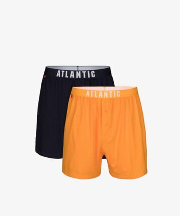Atlantic Men Loose Boxers ATLANTIC 2Pack - dark blue/yellow