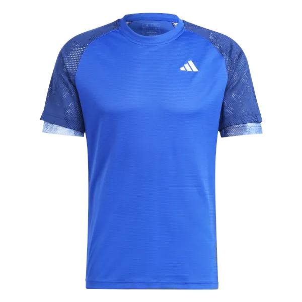 Adidas Men's adidas Melbourne Ergo Tennis HEAT T-Shirt. RDY Raglan T-Shirt Blue XL