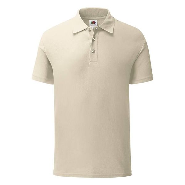 Fruit of the Loom Men's beige Iconic Polo Friut of the Loom T-shirt