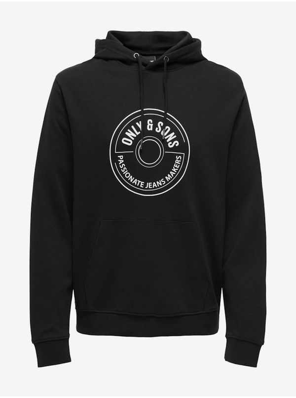 Only Men's Black Hoodie ONLY & SONS Lamer - Men