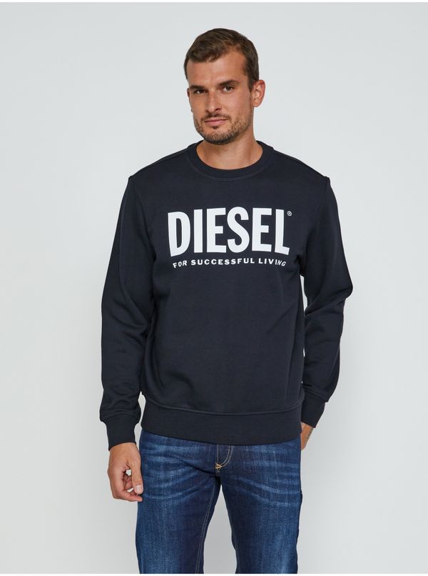 Diesel Men's Black Sweatshirt Diesel Girk-Ecologo - Men's