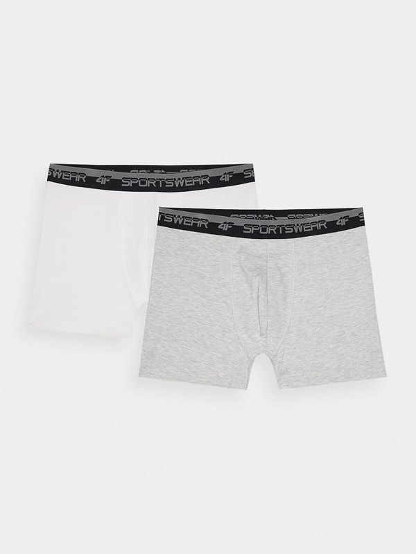 4F Men's Boxer Underwear 4F (2Pack) - Grey/White
