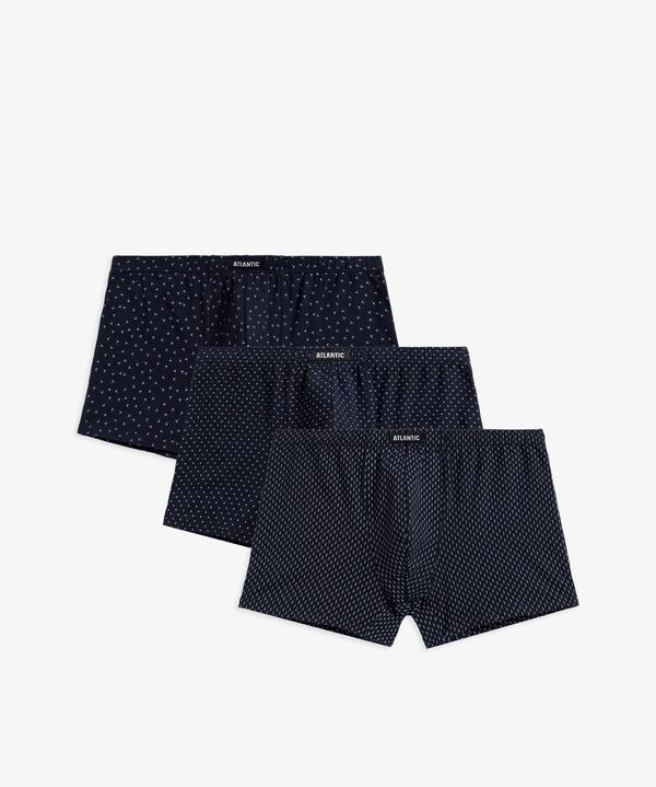 Atlantic Men's Boxers ATLANTIC 3Pack - Navy Blue